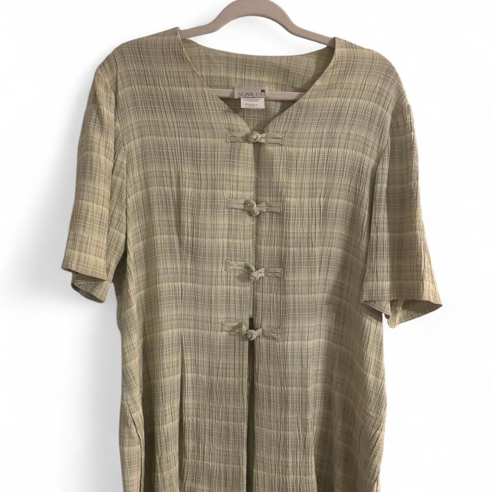 American-vintage Women's Green and Khaki Blouse